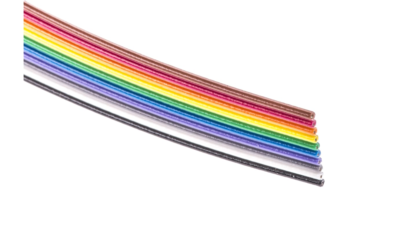 3M 3302 Flachbandkabel , 10-adrig, Raster 1.27mm Nicht abgeschlossen, Anschluss A IDC 12,7 mm