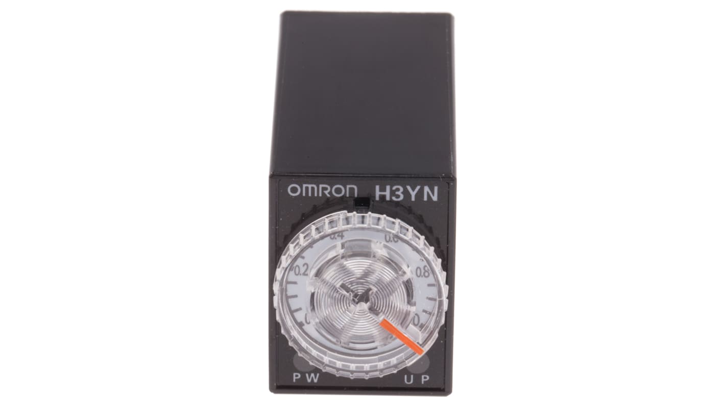 Omron H3YN Series Panel Mount Timer Relay, 12V dc, 4-Contact, 0.1 min → 10h, 4NO/4NC