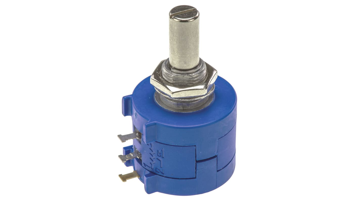 Bourns 3590, Tafelmontage 10-Gang  Dreh Potentiometer 500Ω ±5% / 2W , Schaft-Ø 6,35 mm