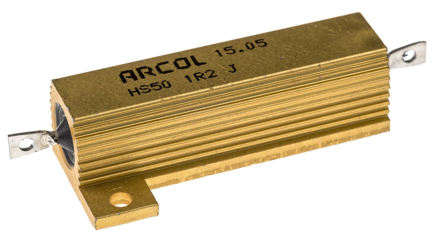 Arcol シャーシ取り付け抵抗器,50W,1.2Ω,±5%