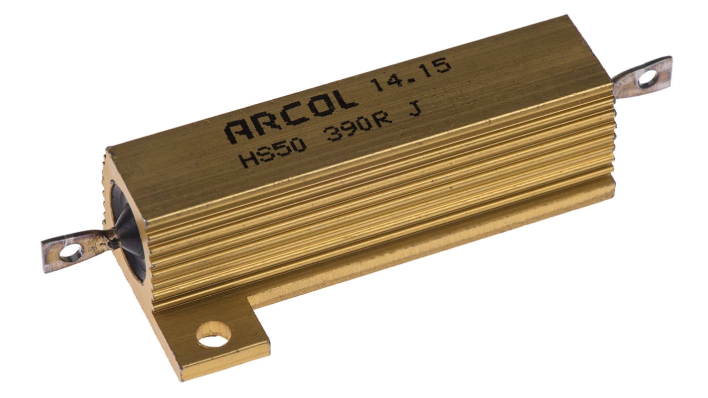 Arcol, 390Ω 50W Wire Wound Chassis Mount Resistor HS50 390R J ±5%