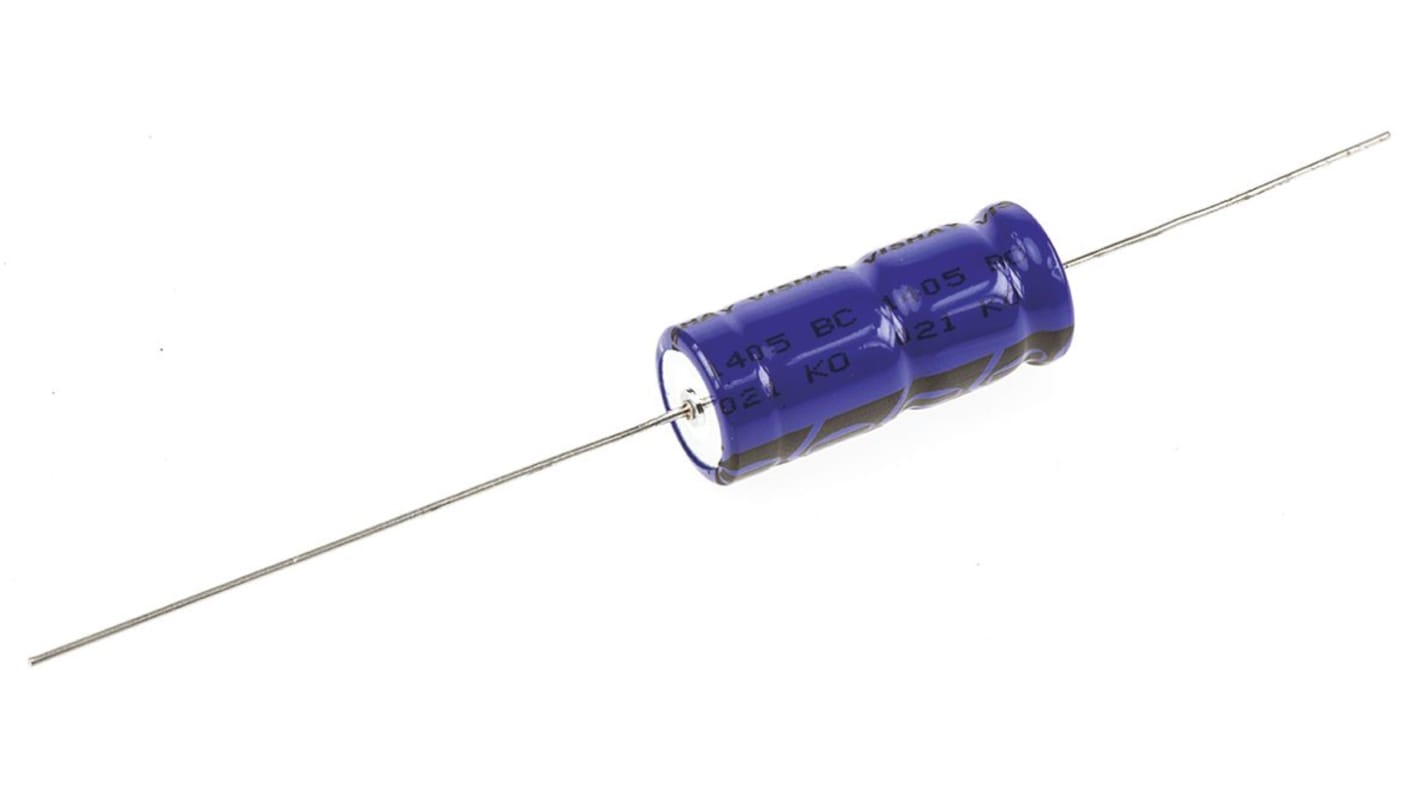 Vishay 2200μF Aluminium Electrolytic Capacitor 16V dc, Axial, Through Hole - MAL202115222E3
