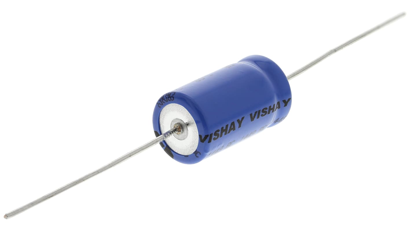 MAL203136221E3 | Vishay 220μF,25V dc コンデンサ, アキシアル