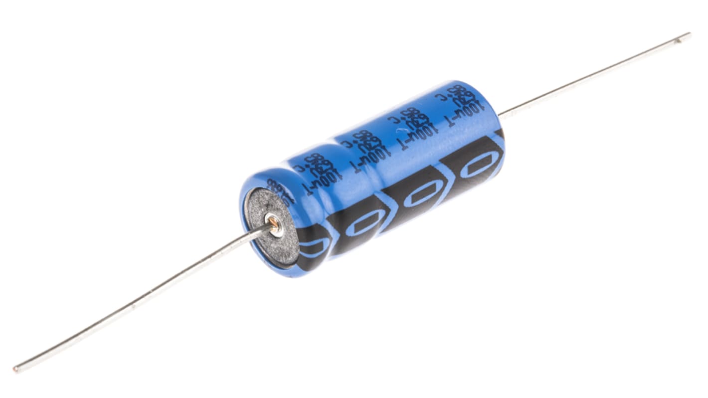 Condensateur Vishay série 031 AS, Aluminium électrolytique 100μF, 63V c.c.