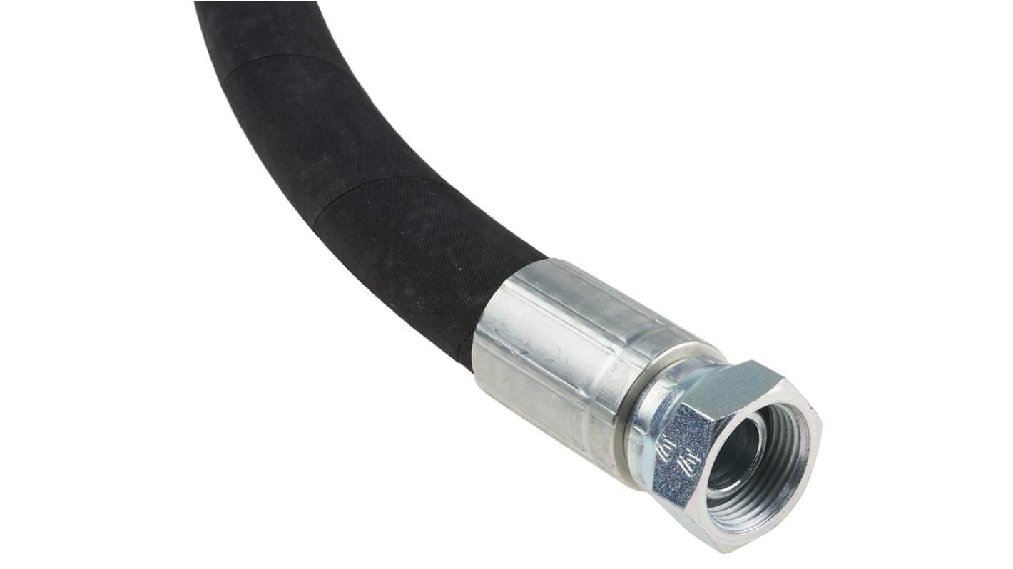 RS PRO 1954mm Synthetic Rubber Hydraulic Hose Assembly, 215bar Max Pressure