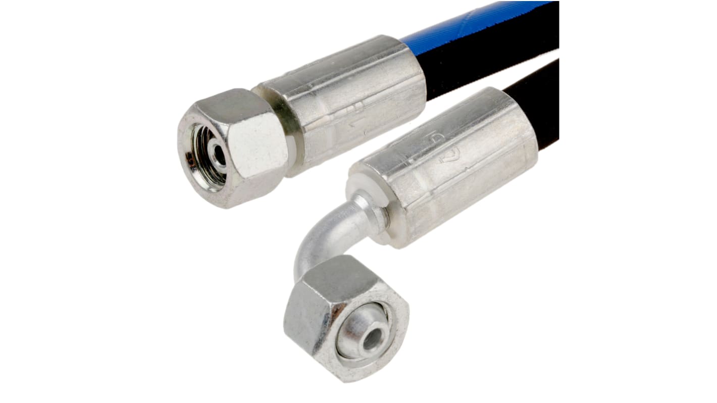 RS PRO 456mm Synthetic Rubber Hydraulic Hose Assembly, 275bar Max Pressure