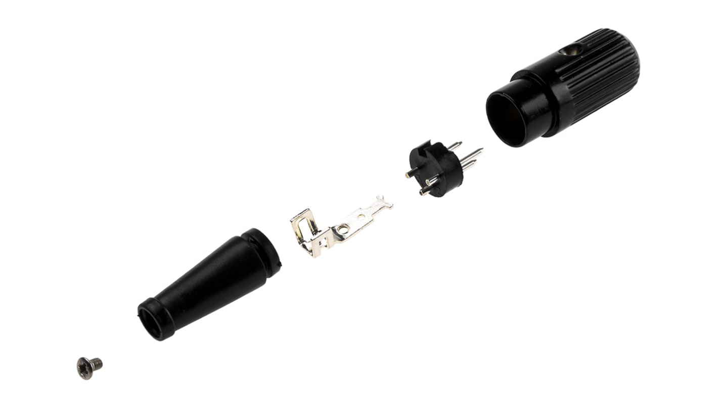 RS PRO 3 Pole Din Plug, DIN 41524, DIN 45322, DIN 45326, DIN 45327, DIN 45329, 2A, 34 V ac/dc, Male, Cable Mount