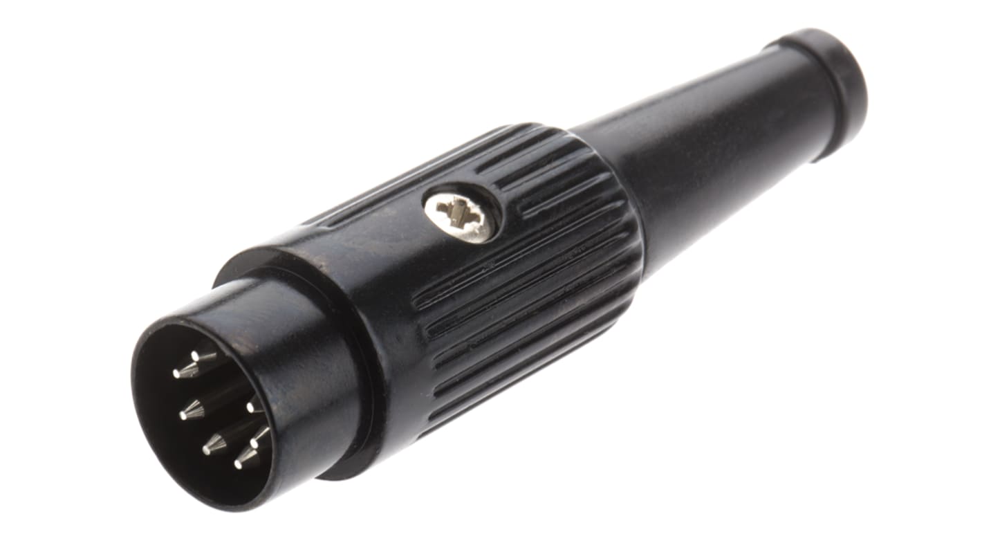RS PRO 7 Pole Din Plug, DIN 41524, DIN 45322, DIN 45326, DIN 45327, DIN 45329, 2A, 34 V ac/dc, Male, Cable Mount