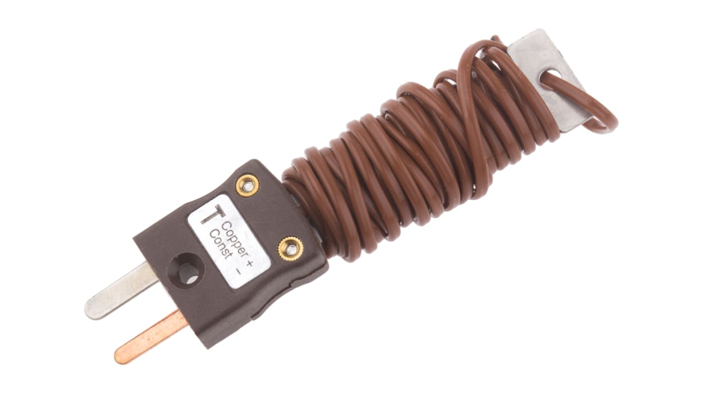 RS PRO Type T Exposed Junction Thermocouple 2m Length, 1/0.3mm Diameter → +220°C