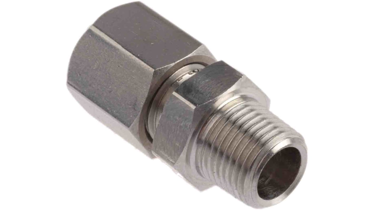 RS PRO, 1/8 BSPT Compression Fitting for Use with Thermocouple or PRT Probe, 1/4in Probe, RoHS Compliant Standard