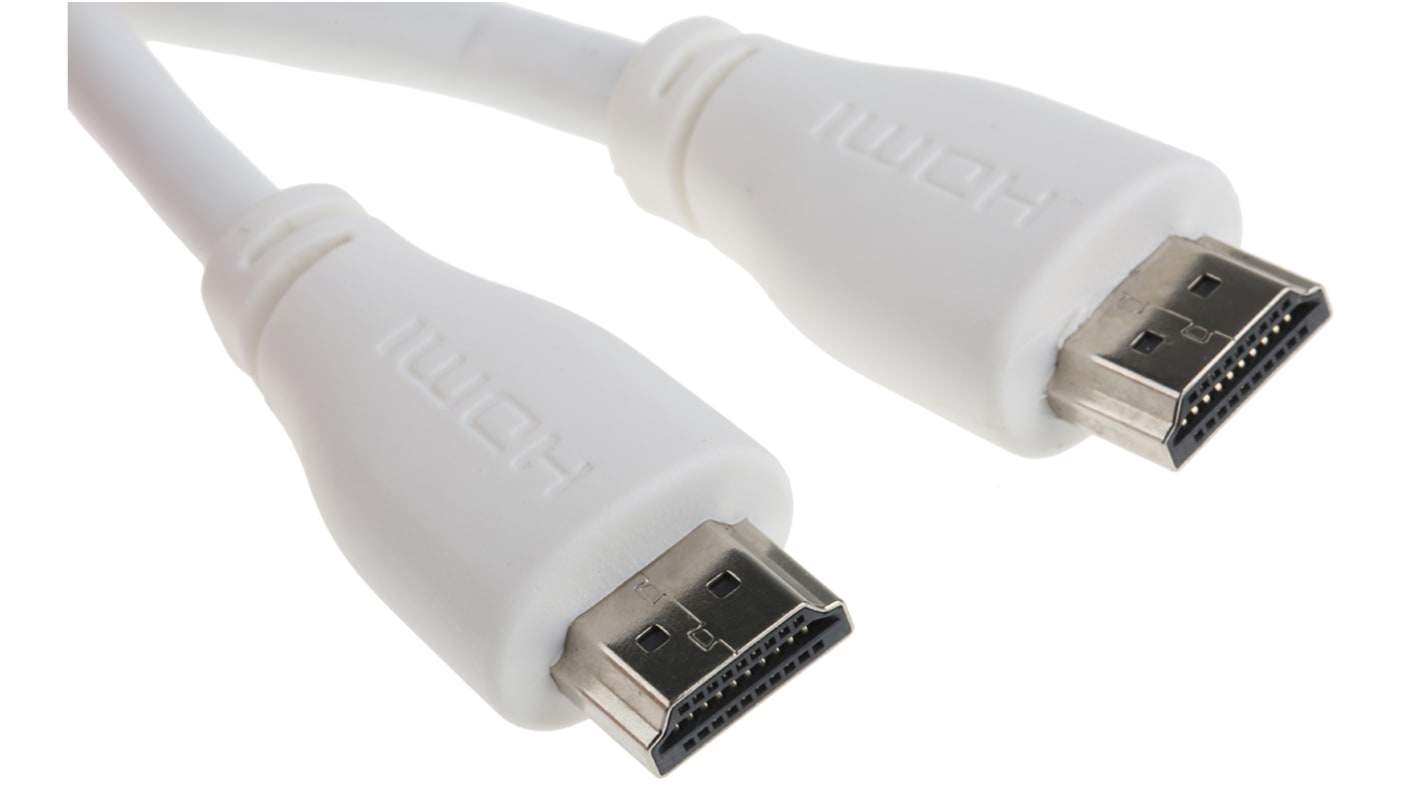 Raspberry Pi 树莓派连接线, HDMI 至 HDMI 电缆, 1m长, 白色