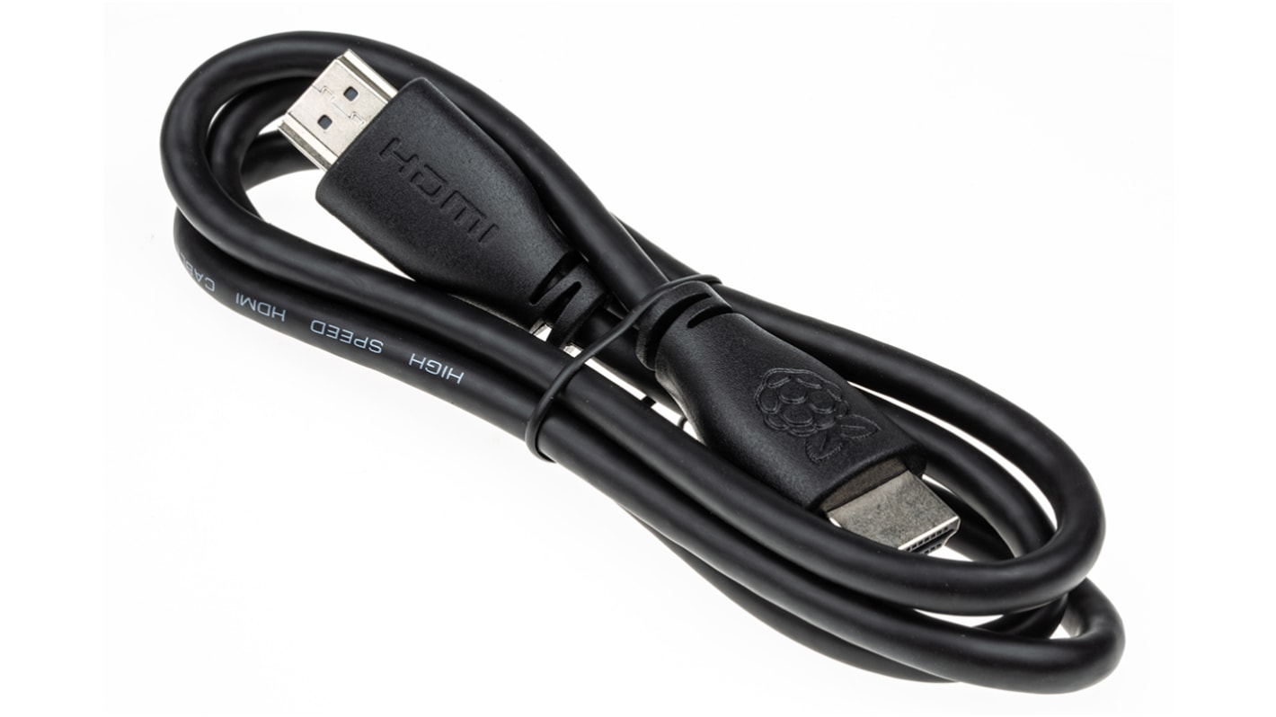 Raspberry Pi HDMI-auf-HDMI-Kabel 1m, Schwarz