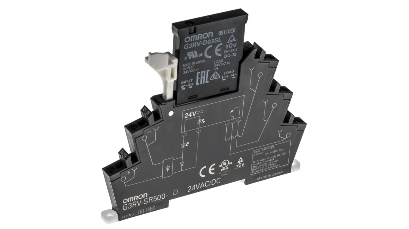 オムロン, ソリッドステートリレー 最大負荷電圧:26.4 V dc 最大 オムロン, ソリッドステートリレー 最大負荷電圧:26.4 V dc 最大