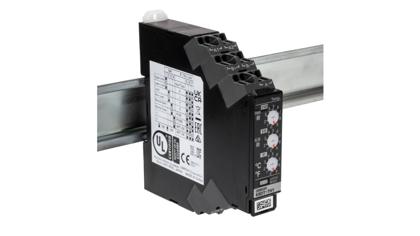 Omron Temperature Monitoring Relay, SPDT, DIN Rail