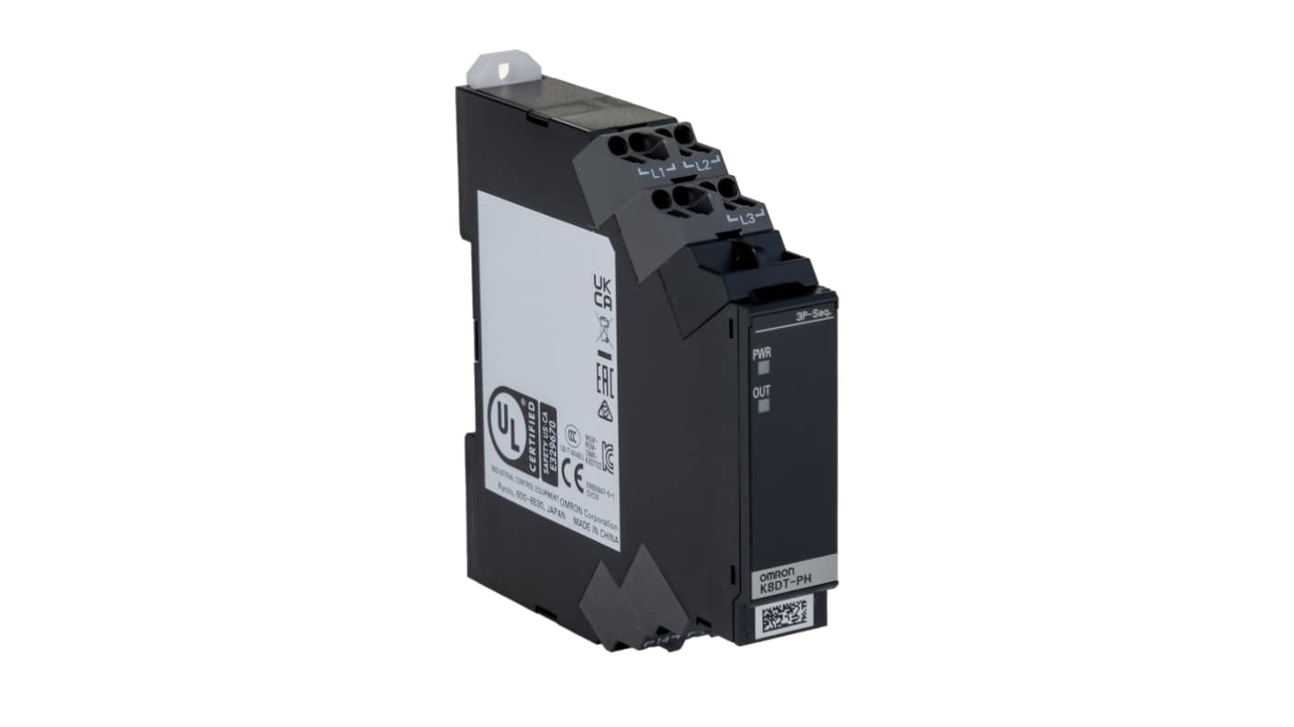 Omron Phase Monitoring Relay, 3 Phase, SPDT, DIN Rail