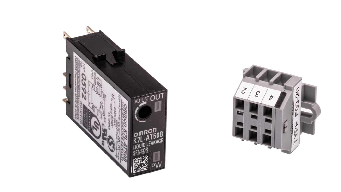 Omron K7L Series Liquid Leak Sensor - DIN Rail, 12 → 24 V dc 1 PNP/NPN