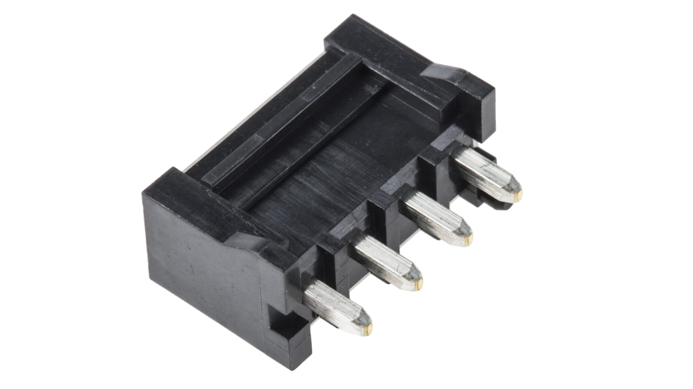 Hirose 4p单排排针 直向线对板连接器, 3.96mm间距, 10A, 630 V ac/dc, THT安装, DF63系列