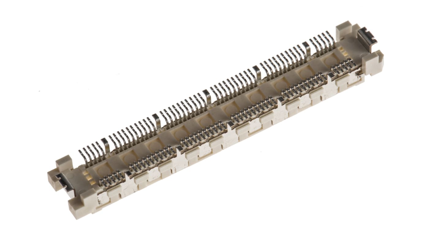 Hirose 110p双排排针 直向板对板连接器, 0.5mm间距, 300.0mA, 50.0 V, SMT安装, FunctionMAX FX10系列