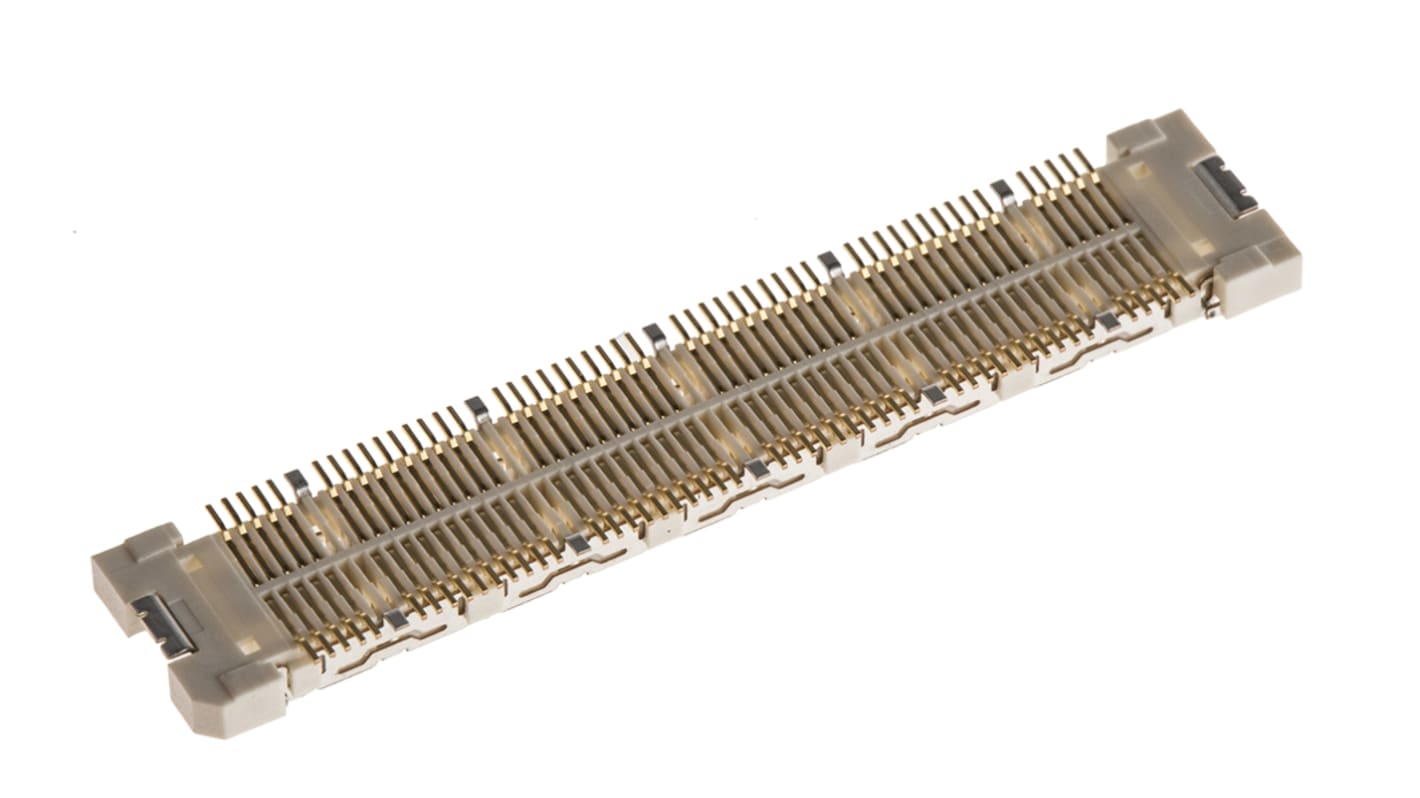 Hirose FunctionMAX FX10 Series Straight Surface Mount PCB Socket, 10, 100-Contact, 2-Row, 0.5mm Pitch, Solder