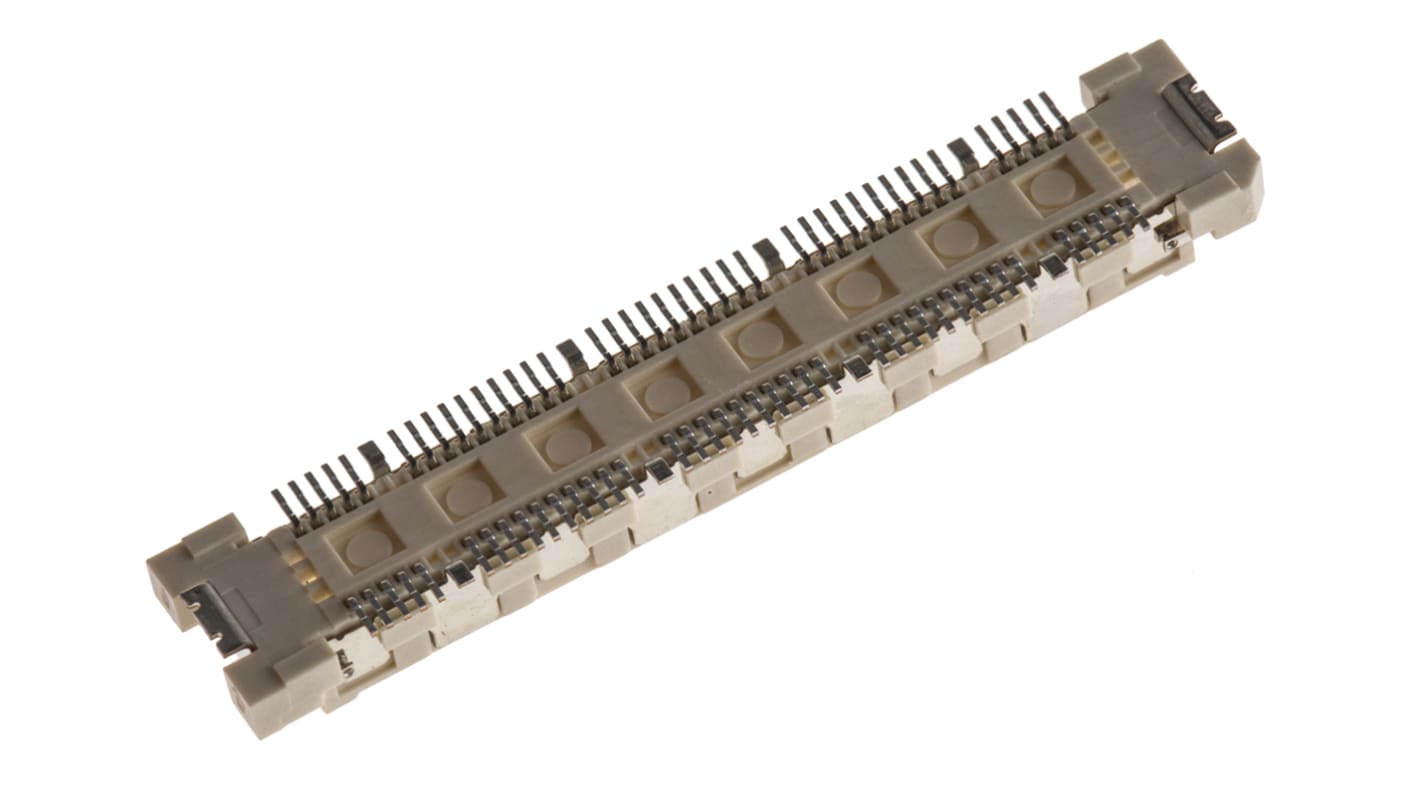 Hirose FunctionMAX FX10 Series Straight Surface Mount PCB Header, 88 Contact(s), 0.5mm Pitch, 2 Row(s), Shrouded