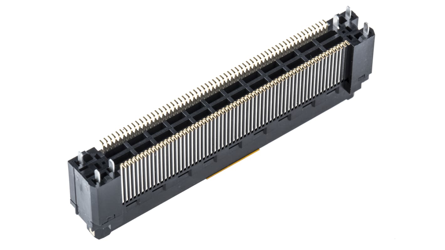 Hirose FunctionMAX FX18 Series Straight Surface Mount PCB Header, 120 Contact(s), 0.8mm Pitch, 2 Row(s), Shrouded