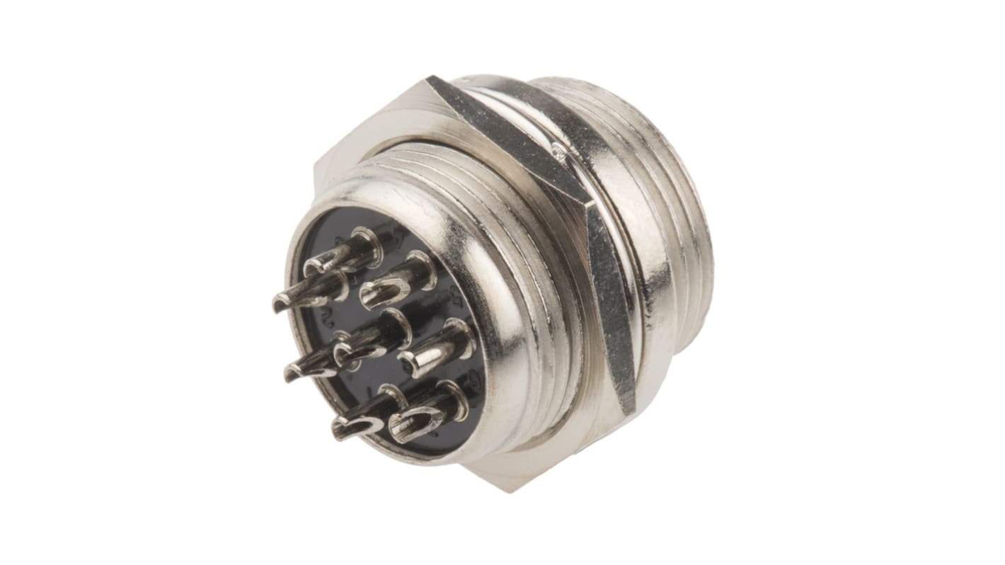 Connettore circolare RS PRO, femmina, Miniatura, 8 poli, Montaggio a pannello