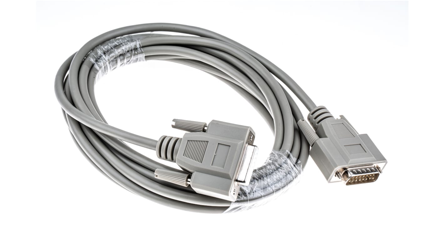 Phoenix Contact Male 15 Pin D-sub to Female 15 Pin D-sub Serial Cable, 5m PVC