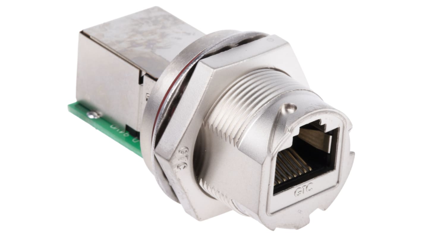 RS PRO RJ45接口, 面板安装, 单口, 直向, IP68