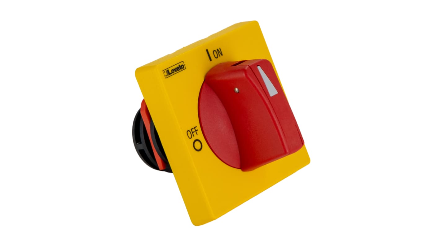 Lovato Red/Yellow Rotary Handle, GA Series
