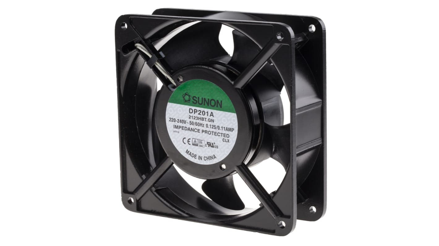 Ventola assiale in c.a. Sunon DP201, 147.8m³/h, 230 V c.a., 119 x 119 x 38mm