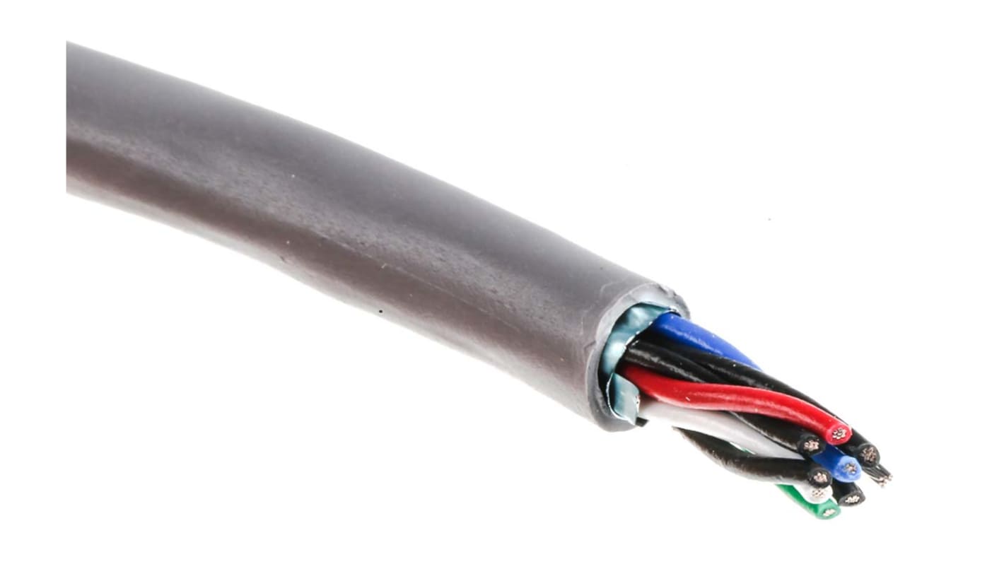 Alpha Wire Alpha Essentials Communication & Control Series Data Cable, 4 Pairs, 8 Cores, 0.23 mm², Screened, 24 AWG,