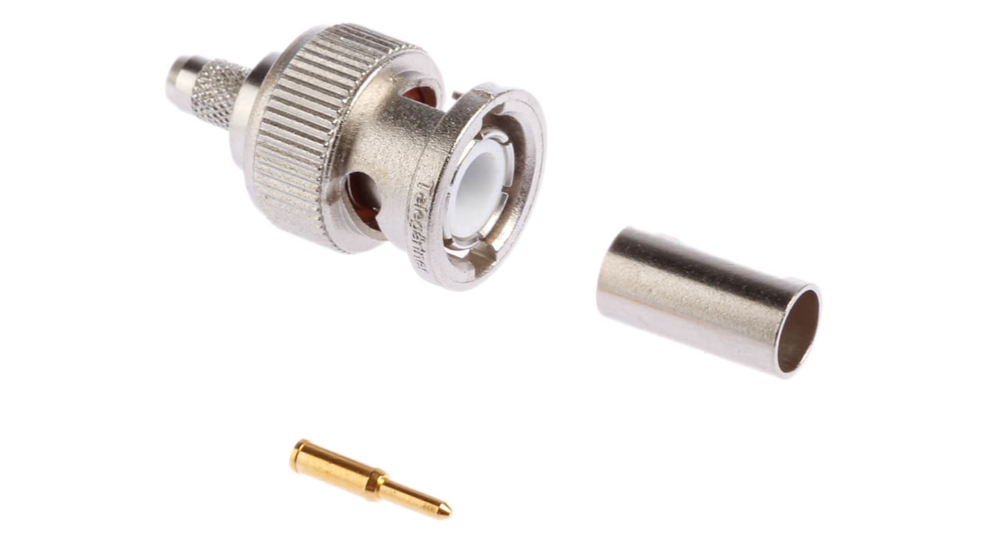 Telegartner, Plug Cable Mount BNC Connector, 50Ω, Crimp Termination, Straight Body