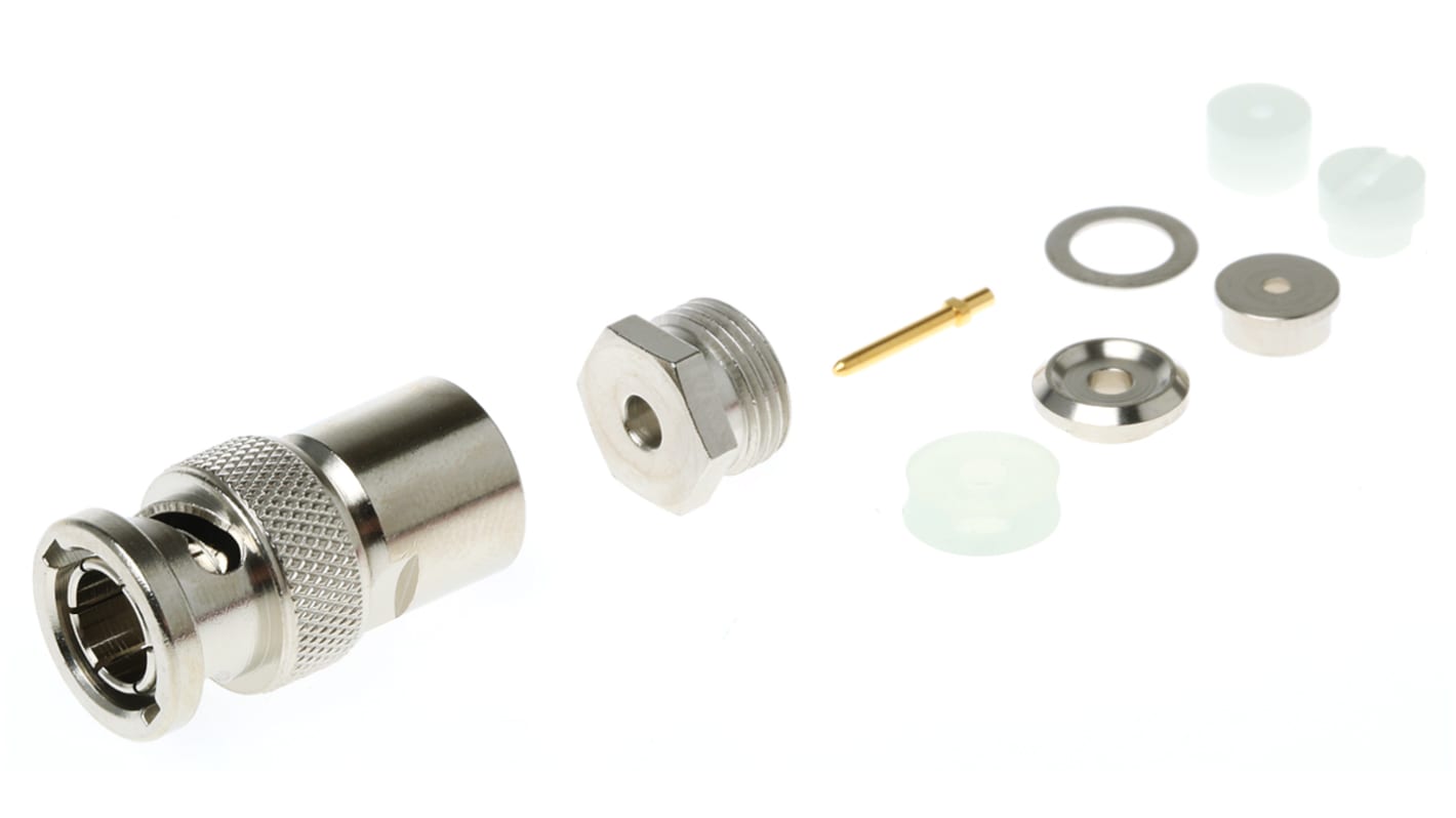 Telegartner, Plug Cable Mount BNC Connector, 75Ω, Clamp Termination, Straight Body