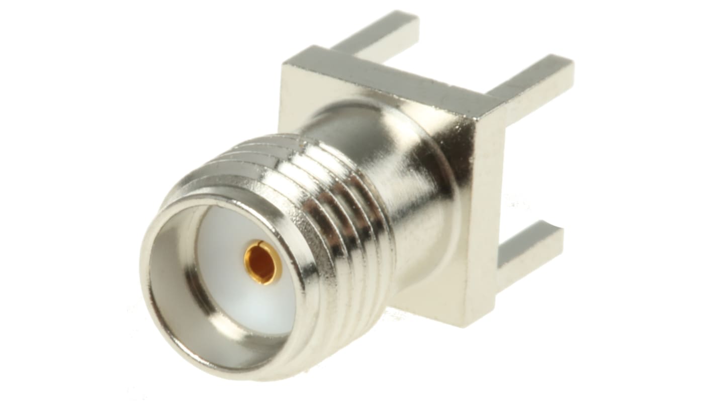 Connettore coassiale Ad angolo diritto Telegartner, Femmina, 50Ω, Montaggio PCB