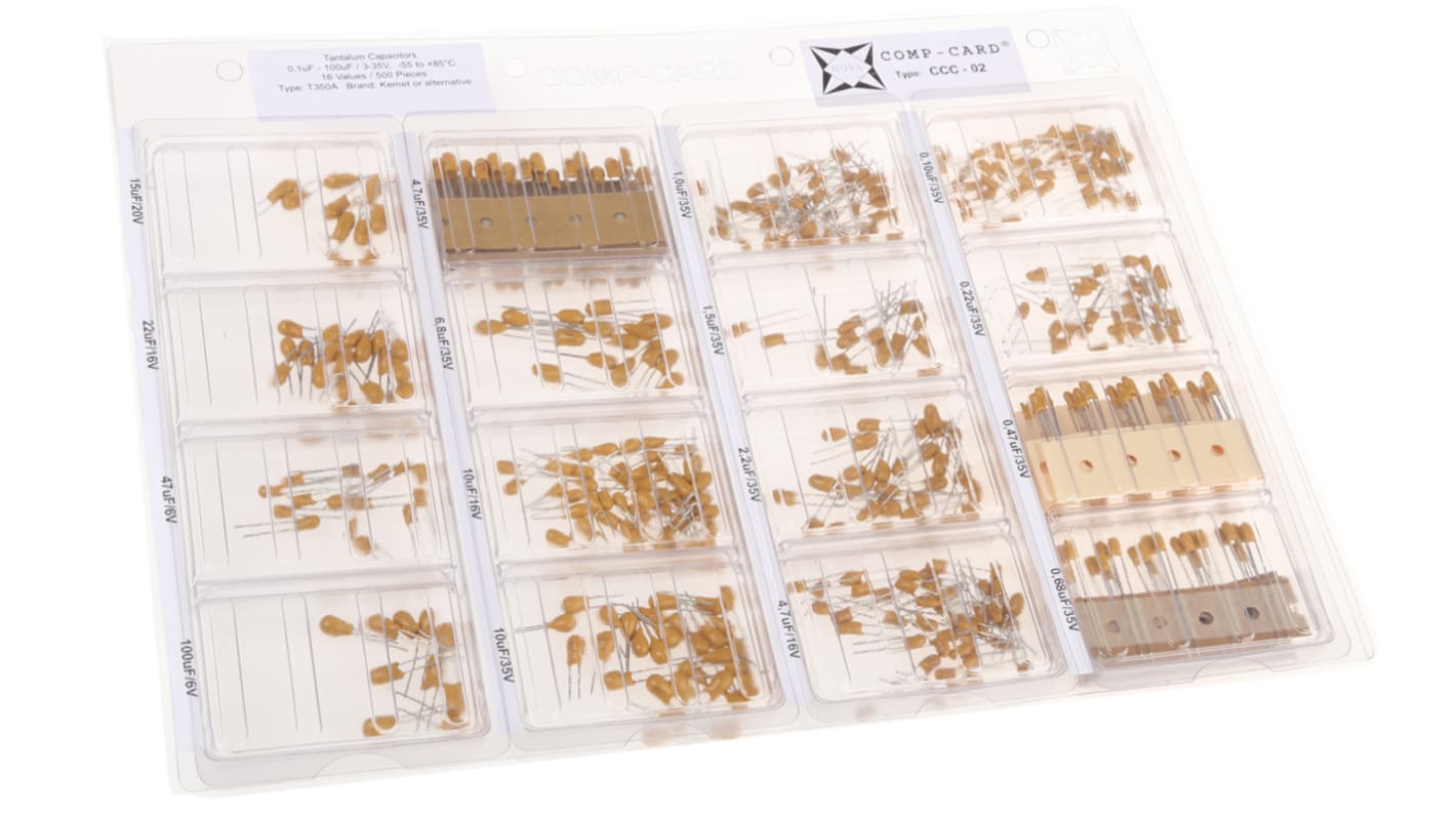 Nova, Through Hole Tantalum Capacitor Kit 500 pieces