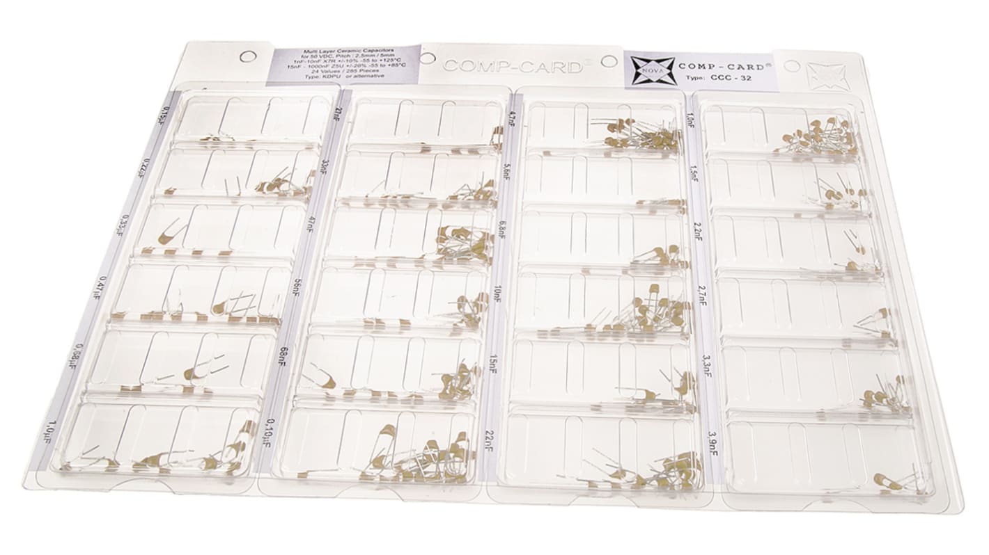 Nova, Through Hole Ceramic Capacitor Kit 285 pieces