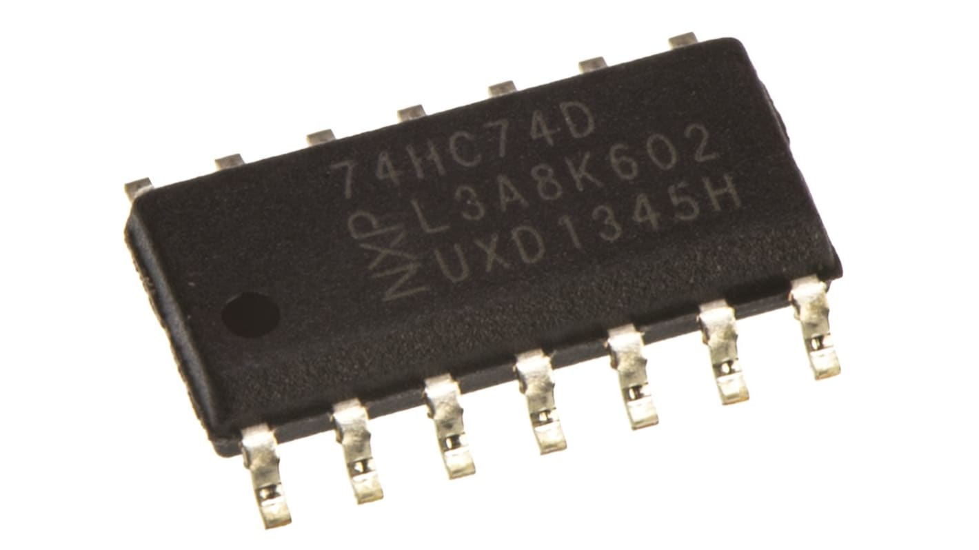 Nexperia 74HC74D,652 Dual D Type Flip Flop IC, 14-Pin SOIC