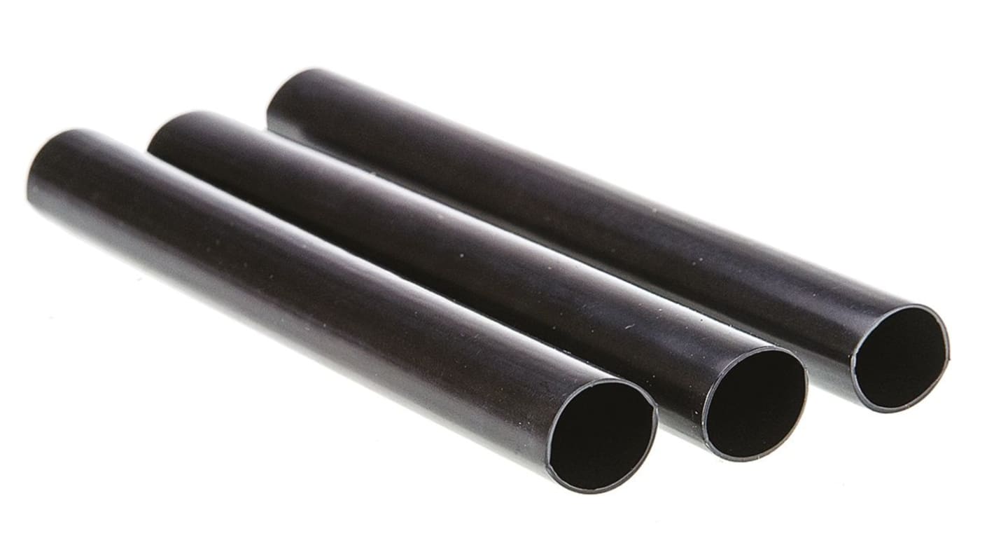 Alpha Wire Adhesive Lined Heat Shrink Tubing, Black 15.2mm Sleeve Dia. x 152mm Length 5.6:1 Ratio, FIT Shrink Tubing