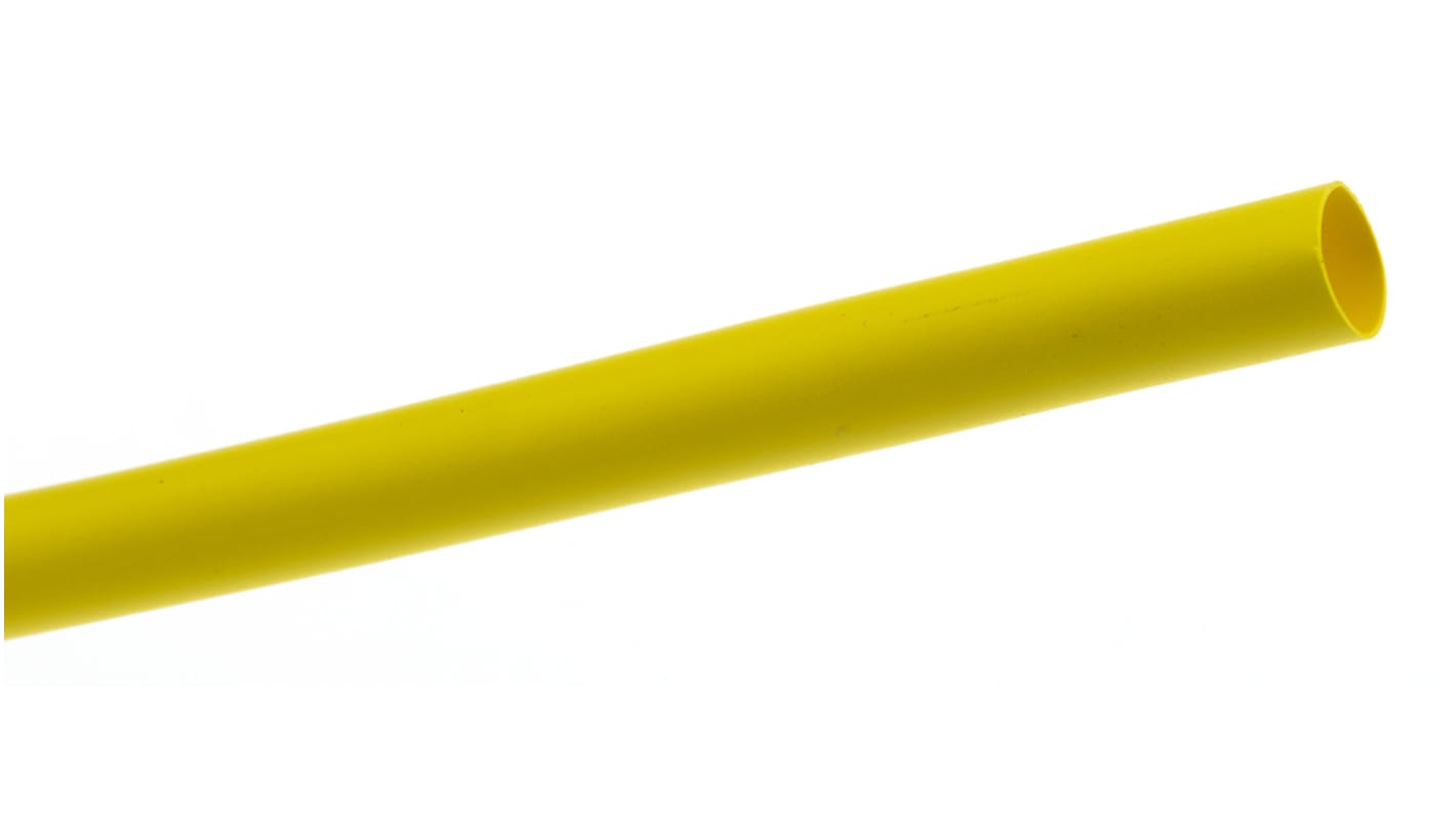 Guaina termorestringente TE Connectivity Ø 6.4mm, col. Giallo, restringimento 2:1, L. 1.2m