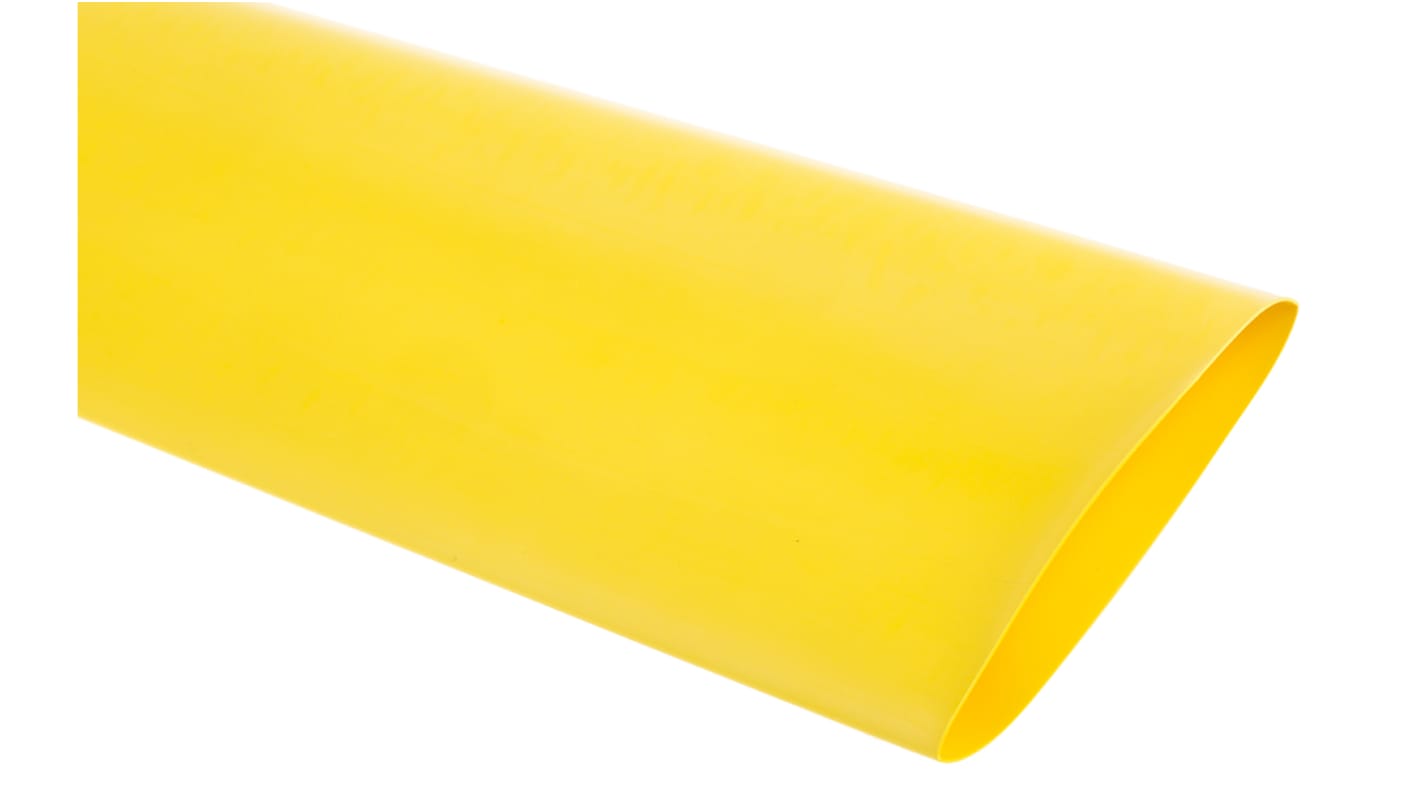 TE Connectivity Heat Shrink Tubing, Yellow 51mm Sleeve Dia. x 1.2m Length 2:1 Ratio, RNF-100 Series