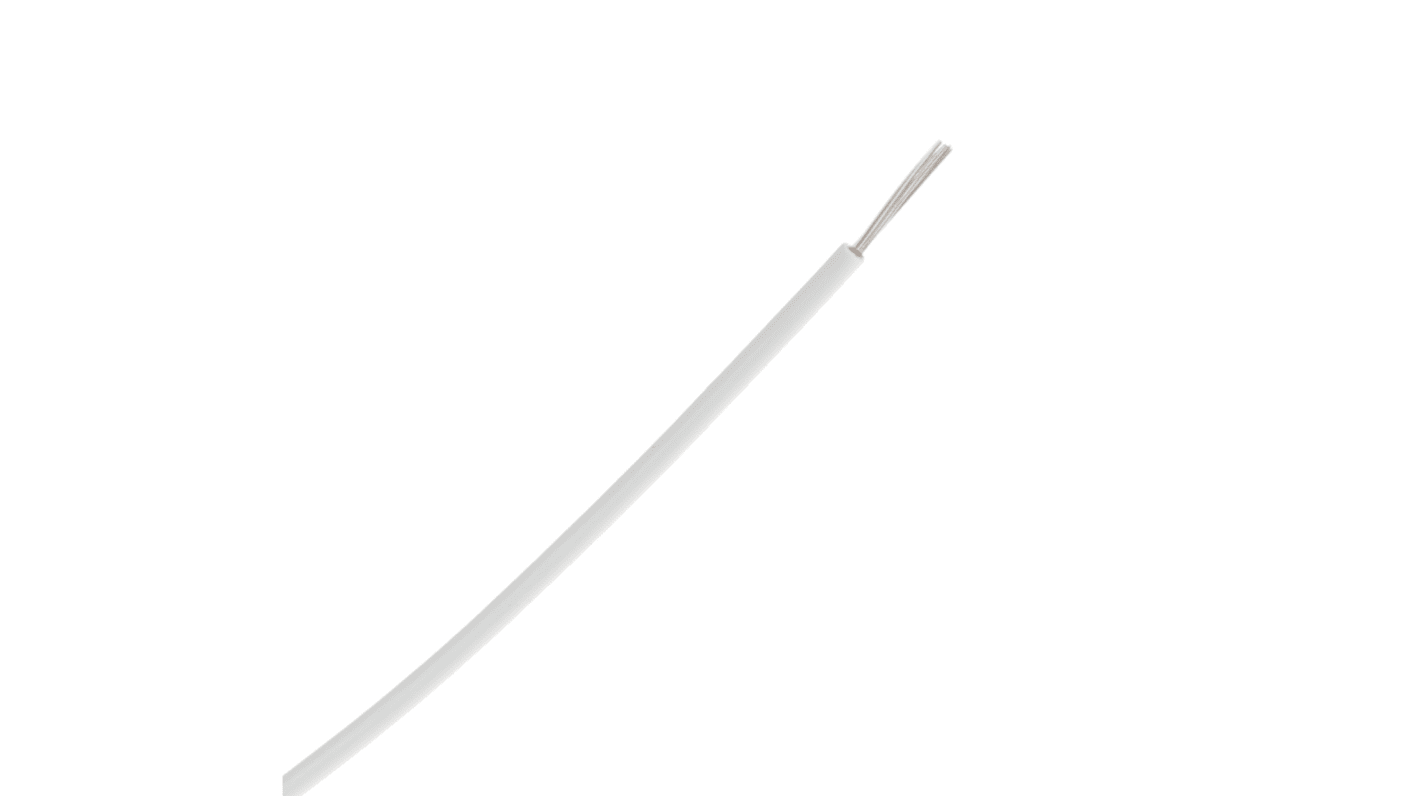 TE Connectivity M22759 Series White 0.5 mm² Hook Up Wire, 20 AWG, 19 / 32 AWG, 100m, ETFE Insulation, M22759/32-20-9
