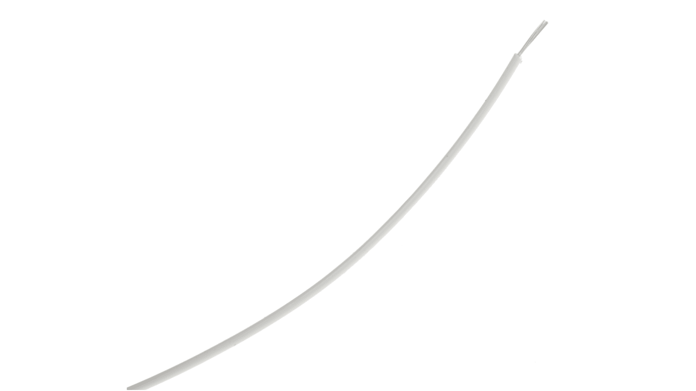 TE Connectivity M22759 Series White 0.33 mm² Hook Up Wire, 22 AWG, 19 / 34 AWG, 100m, ETFE Insulation, M22759/32-22-9