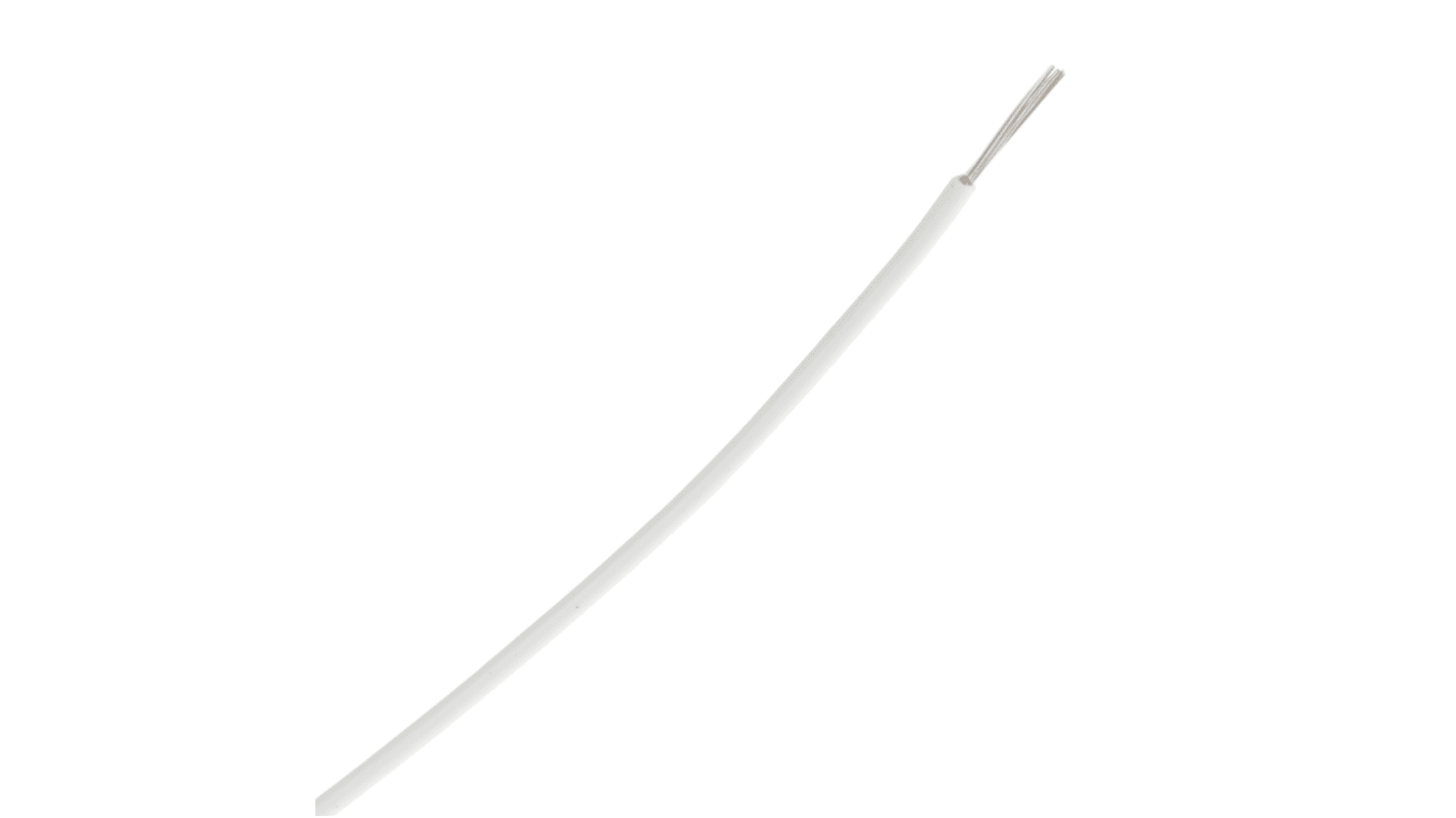 TE Connectivity M22759 Series White 0.5 mm² Hook Up Wire, 20 AWG, 19 / 32 AWG, 100m, ETFE Insulation, M22759/34-20-9