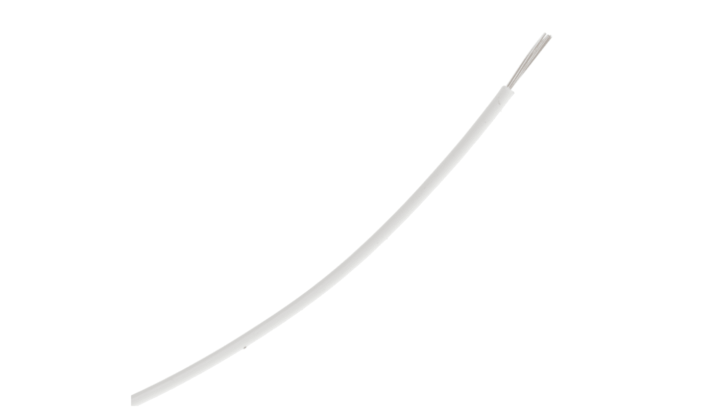 TE Connectivity M22759 Series White 0.33 mm² Hook Up Wire, 22 AWG, 19 / 34 AWG, 100m, ETFE Insulation, M22759/34-22-9