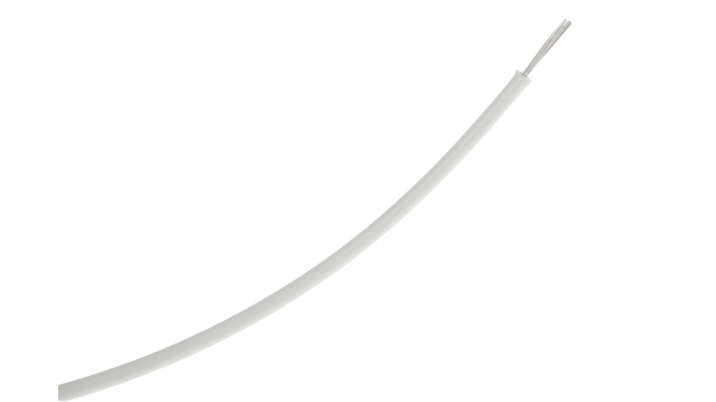TE Connectivity M81044 Series White 3.31 mm² Hook Up Wire, 12 AWG, 37 / 28 AWG, 100m, Polyalkene Insulation,