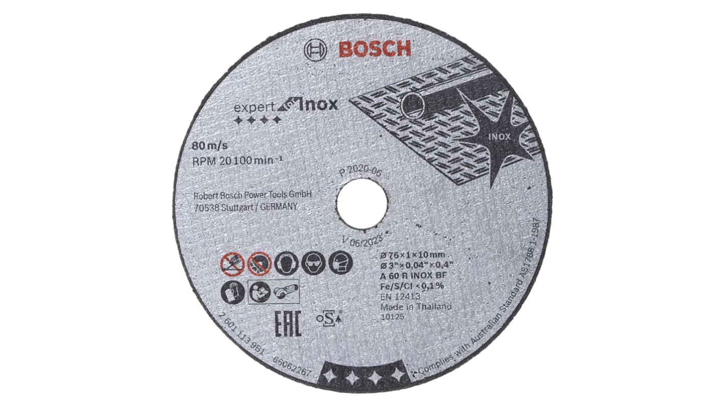 Bosch Silicon Carbide Cutting Disc, 76mm x 1mm Thick, Very Fine Grade, P400 Grit, 5 in pack