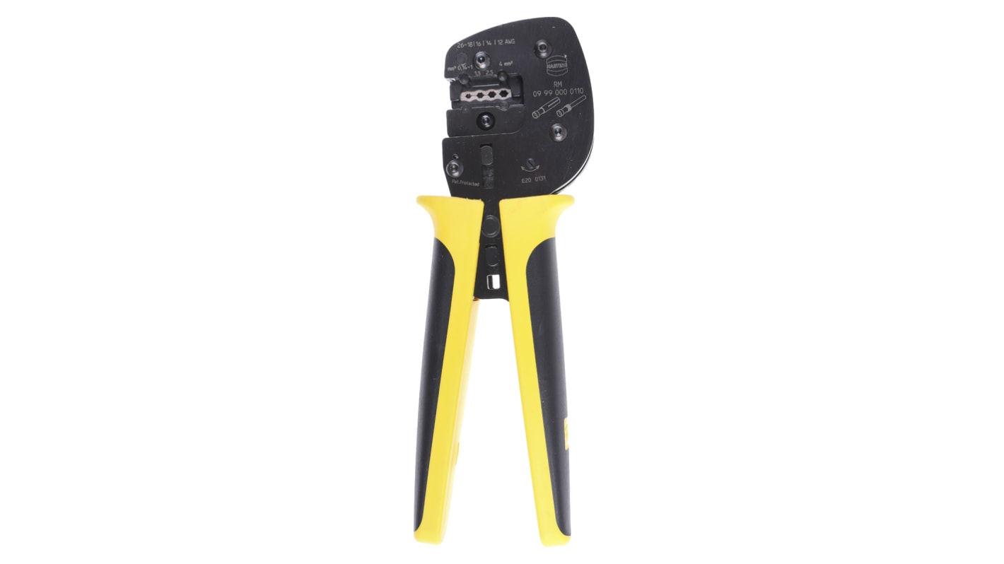 Pinza a crimpare 09990000110 Harting, sez. cavo: 26 → 12 AWG