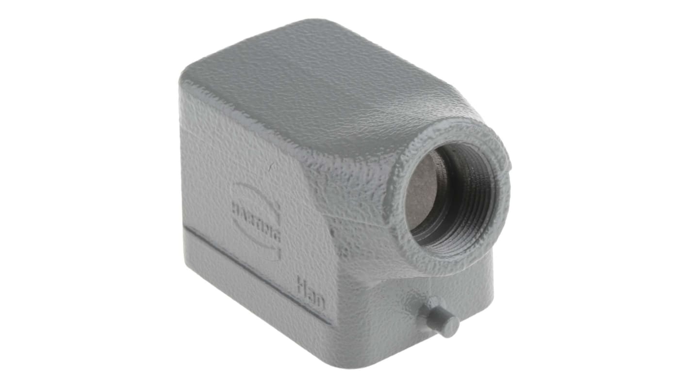 HARTING Han B Heavy Duty Power Connector Hood, PG16 Thread, Side Entry
