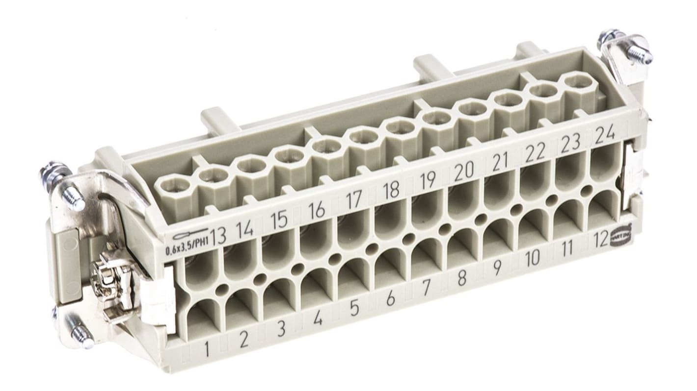 HARTING 连接器插件, 母座, 24p, 2排, 24P+E, 16A, 500 V, Han E系列