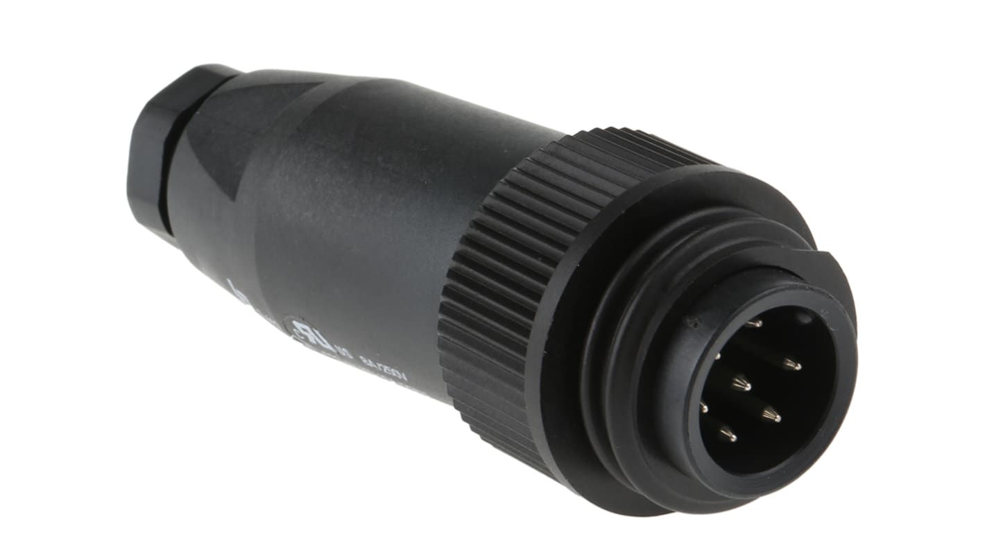 binder Circular Connector, 7 Contacts, Cable Mount, Plug, Male, IP67, 693 Series
